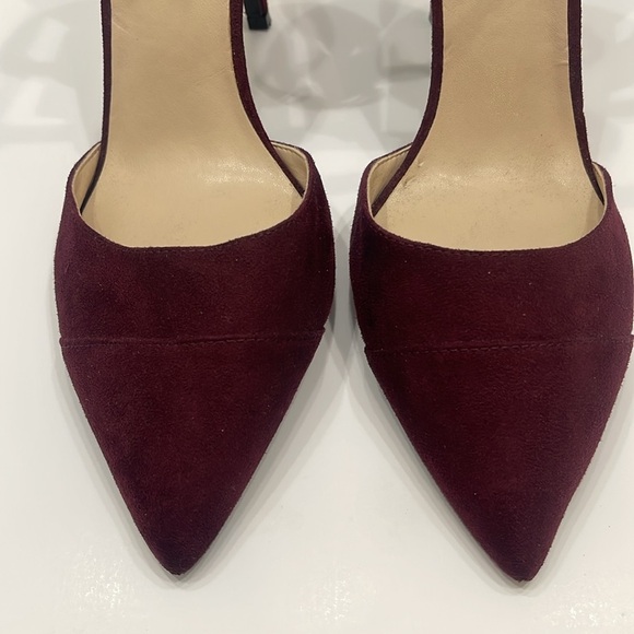 Marc Fisher Burgundy Nimble2 Ankle Strap Pointed Toe Heels - Picture 6 of 11